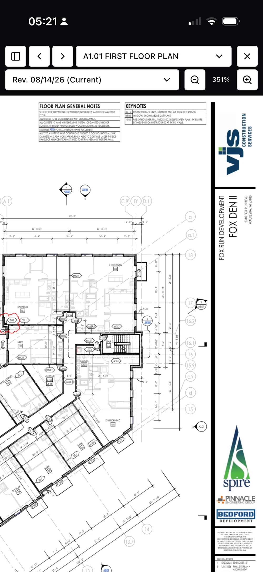 Current mobile drawing shown with the normal black interface